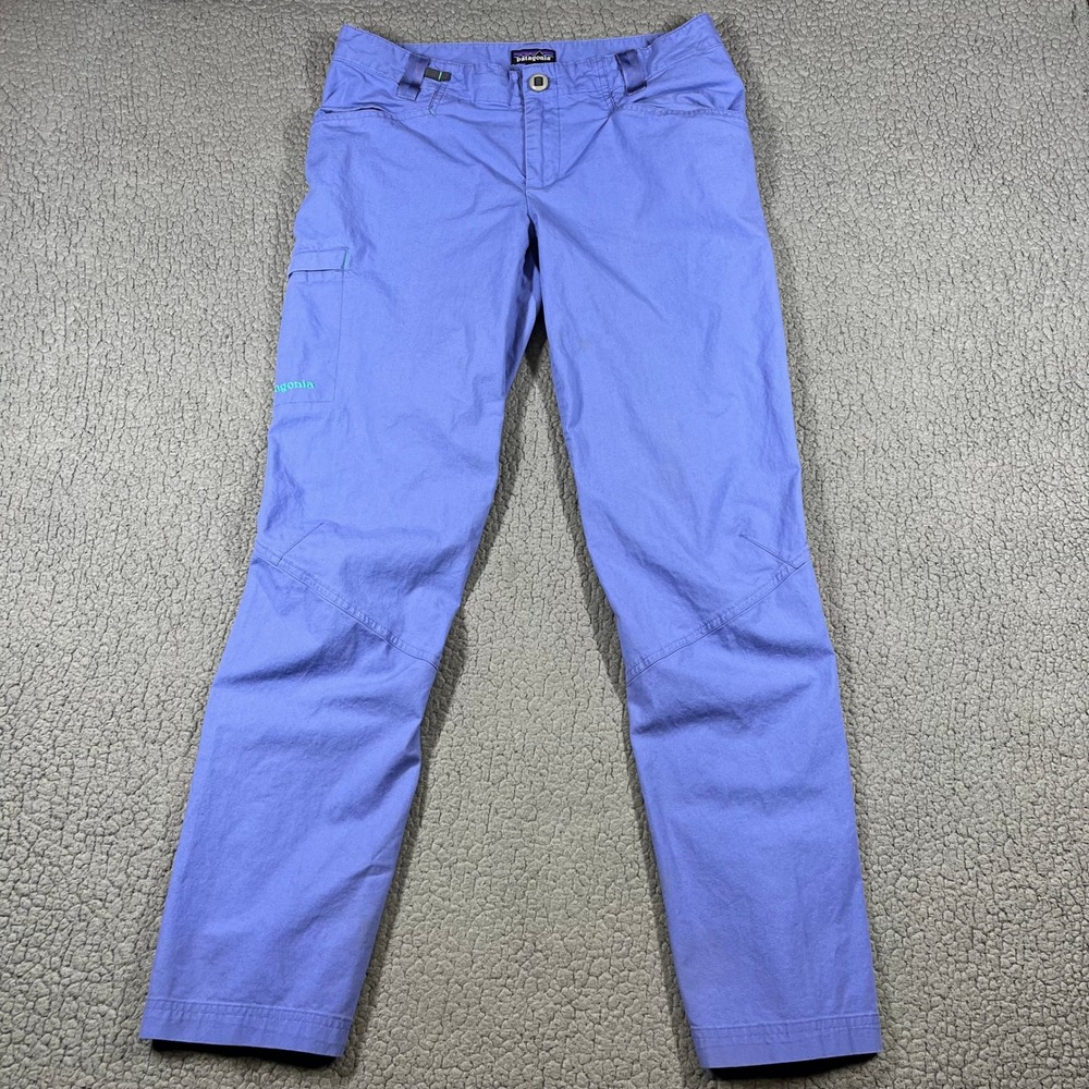Patagonia Venga Rock Pants Women 8 Organic Cotton Climbing Purple Gorpcore